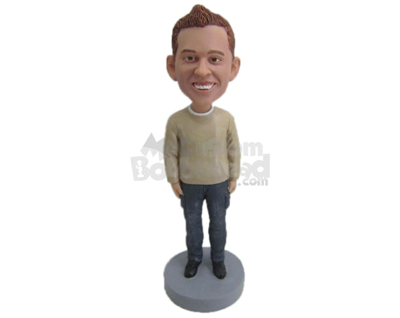 Custom Bobblehead Happy Lad In Upright Position - Leisure & Casual Casual Males Personalized Bobblehead & Cake Topper Custom Bobblehead Happy Lad In Upright Position - Leisure & Casual Casual Males Personalized Bobblehead & Cake Topper